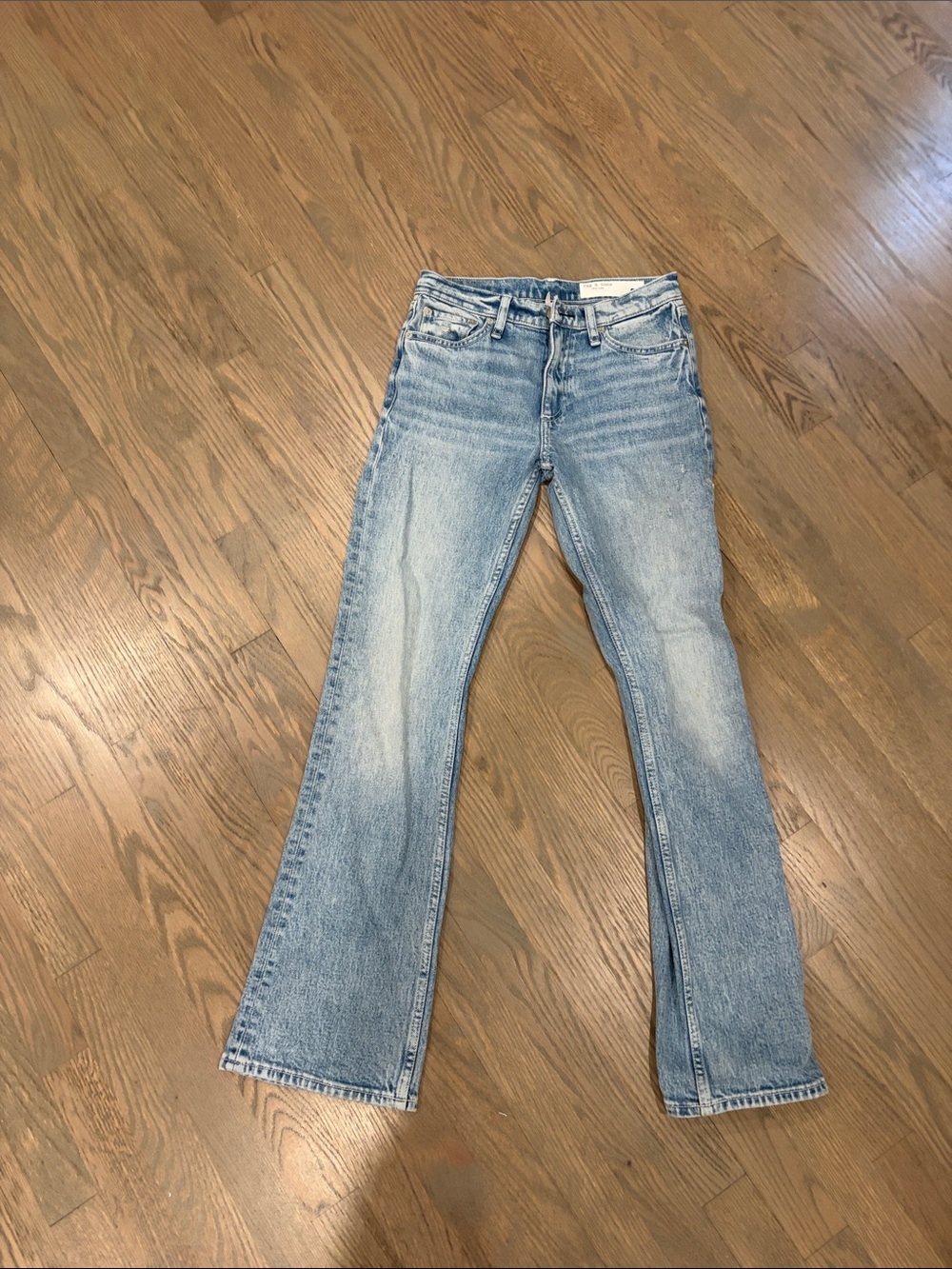rag & bone light blue flared jeans